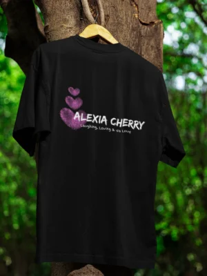 "Laughing, Loving & da Loud – Alexia Cherry Edition" Oversized Tee 😂💞🔊